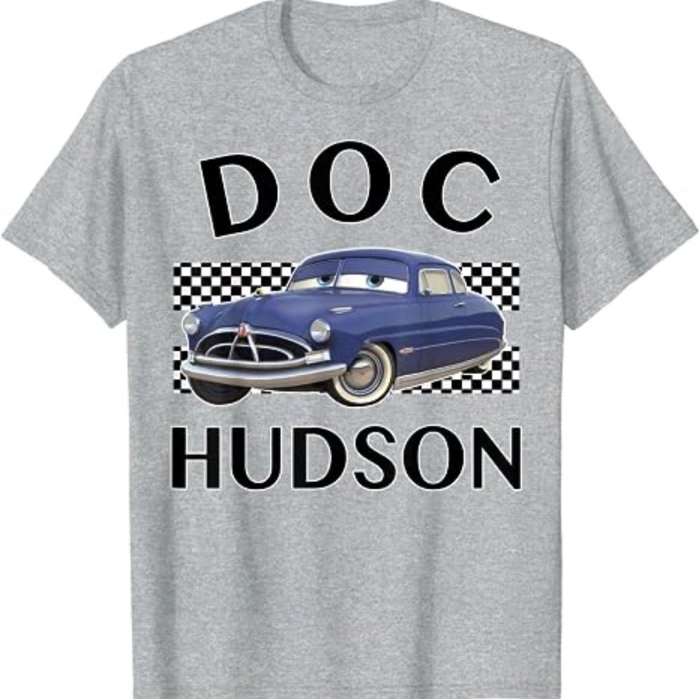 Disney Cars Doc Hudson Hornet heather gray shirt Large